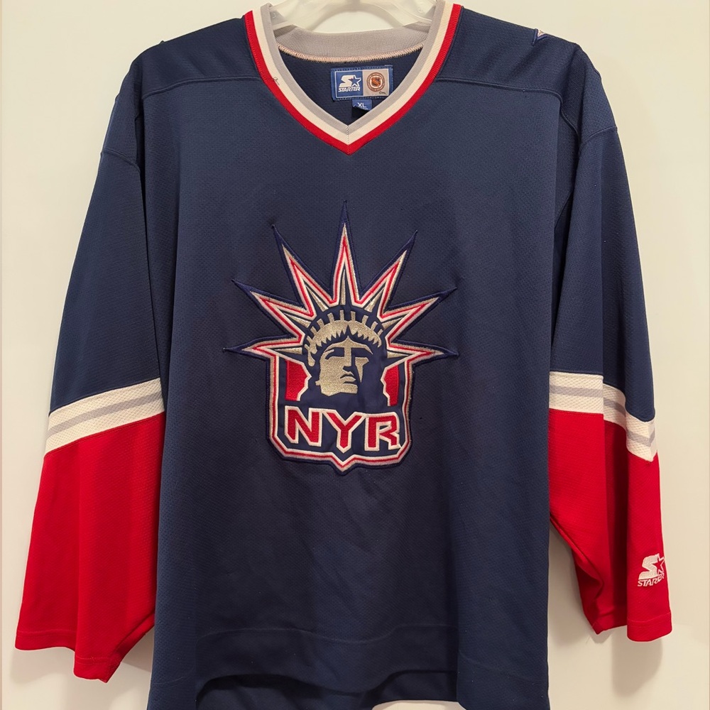 Starter NHL New York Rangers Vintage Eastern Conference Lady Liberty Jersey